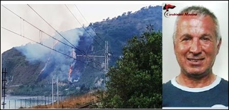 Nella foto Letterio Arria accusato di aver appiccato l'incendio