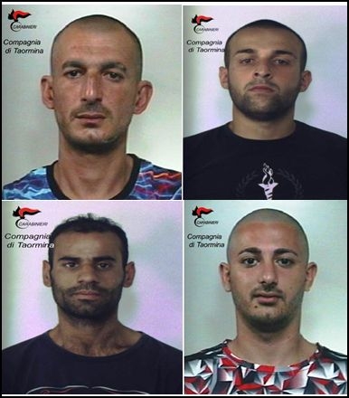Nella foto i quattro arrestati