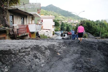Nella foto la frazione di Antillo colpita dal maltempo