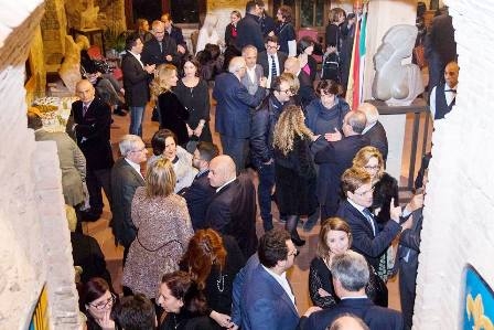 Un momento della festa di Caudo al Palazzo Duchi di S. Stefano